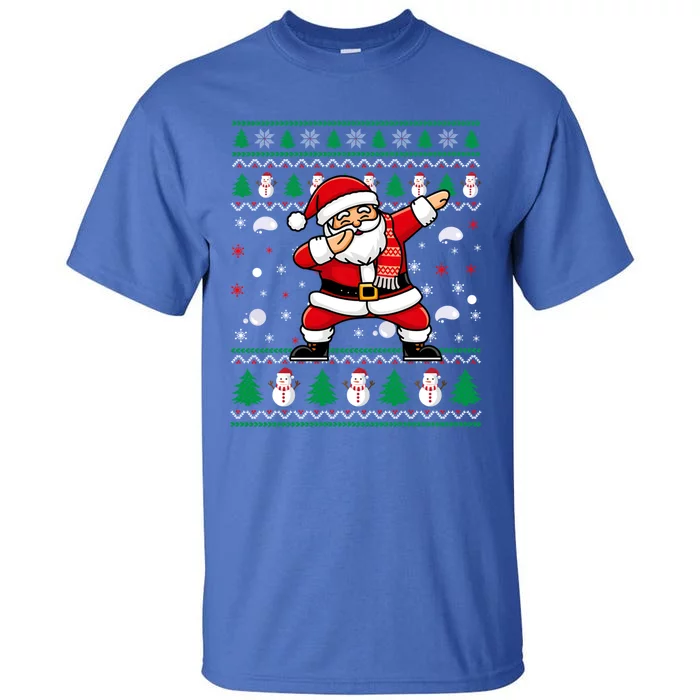 Funny Dabbing Santa Hat Ugly Christmas Tree Xmas Gift Tall T-Shirt