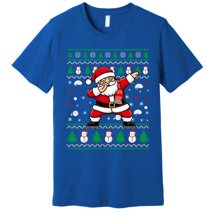 Funny Dabbing Santa Hat Ugly Christmas Tree Xmas Gift Premium T-Shirt