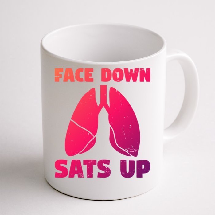 Face Down Sats Up Asthma Gift Front & Back Coffee Mug