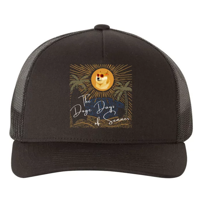 Funny Dogecoin Summer Sun Hodl To The Moon Crypto Currency Yupoong Adult 5-Panel Trucker Hat