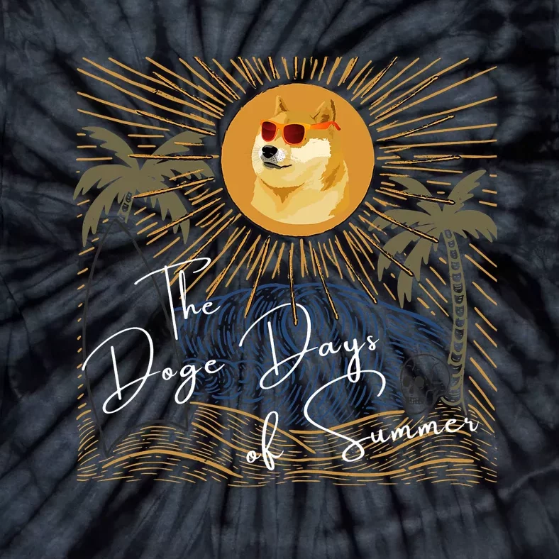 Funny Dogecoin Summer Sun Hodl To The Moon Crypto Currency Tie-Dye T-Shirt