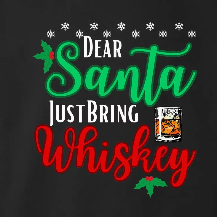 Funny Dear Santa Just Bring Whiskey Christmas Pajamas Toddler Hoodie