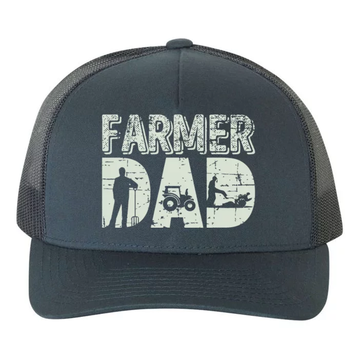 Farmer Dad Shirts Farm Farming Fathers Day Gift Tractor Yupoong Adult 5-Panel Trucker Hat