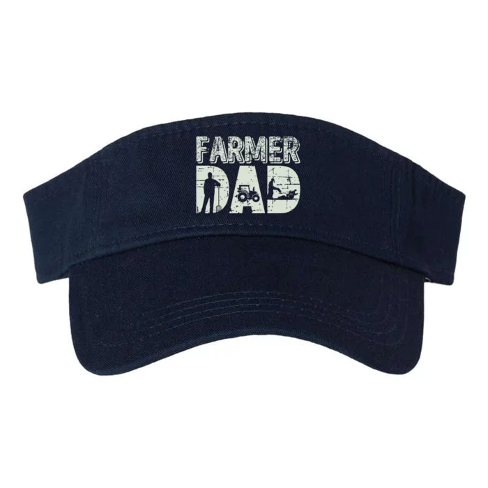 Farmer Dad Shirts Farm Farming Fathers Day Gift Tractor Valucap Bio-Washed Visor