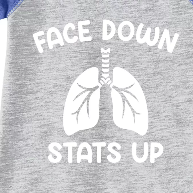 Face Down Sats Up Respiratory Therapist Cute Gift Infant Baby Jersey Bodysuit