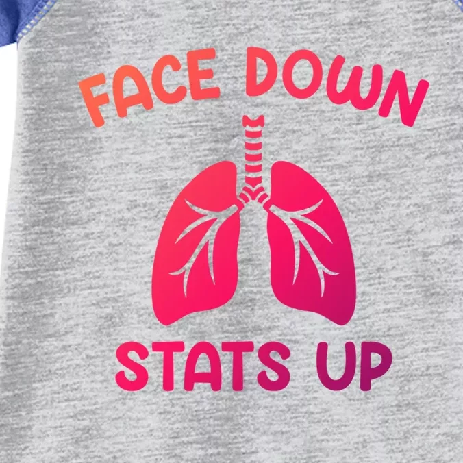 Face Down Sats Up Respiratory Therapist Cool Gift Infant Baby Jersey Bodysuit