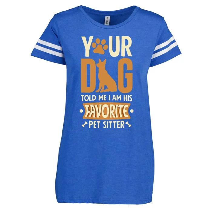 Funny Dog Sitter Pet Sitting Watcher Pet Sitter Enza Ladies Jersey Football T-Shirt