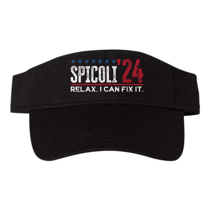 Funny Distressed Spicoli 24 Spicoli 2024 Relax I Can Fix It Valucap Bio-Washed Visor