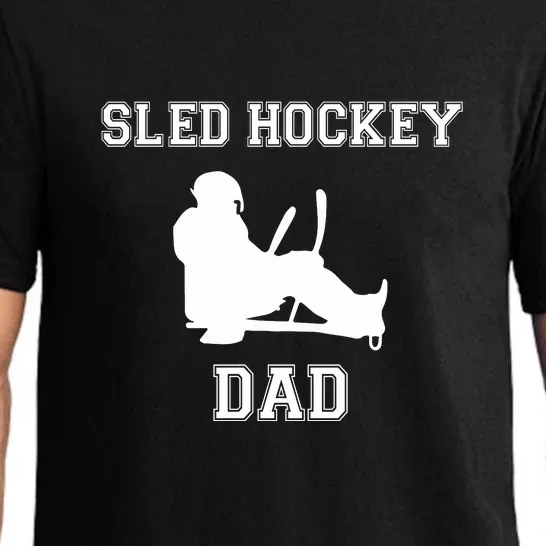 Father's Day Sled Hockey Dad Goalie Gift Pajama Set