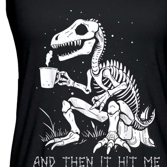 Funny Dinosaur Skeleton Costume Goth Halloween Ladies Essential Flowy Tank