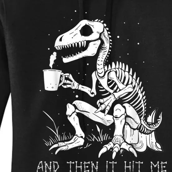 Funny Dinosaur Skeleton Costume Goth Halloween Women's Pullover Hoodie