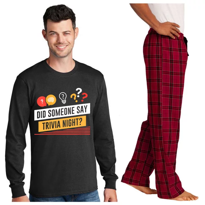 Funny Did Someone Say Trivia Night Pub Quiz Trivia Long Sleeve Pajama Set