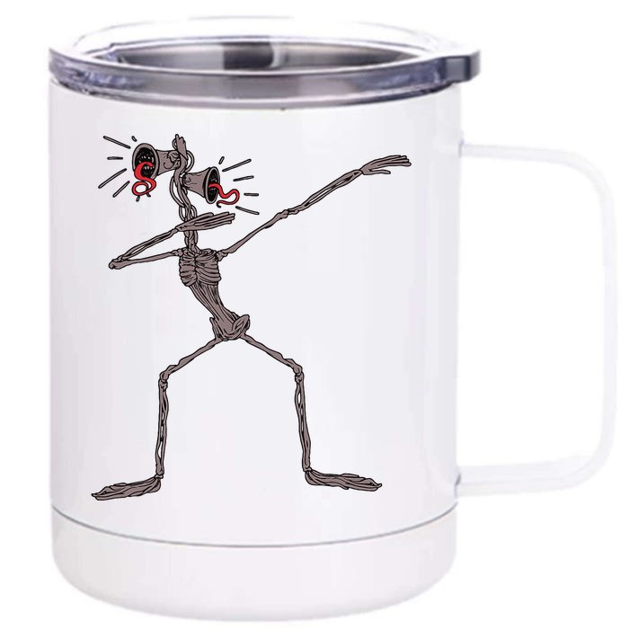 Funny Dabbing Siren Head Halloween Meme Gifts Front & Back 12oz Stainless Steel Tumbler Cup