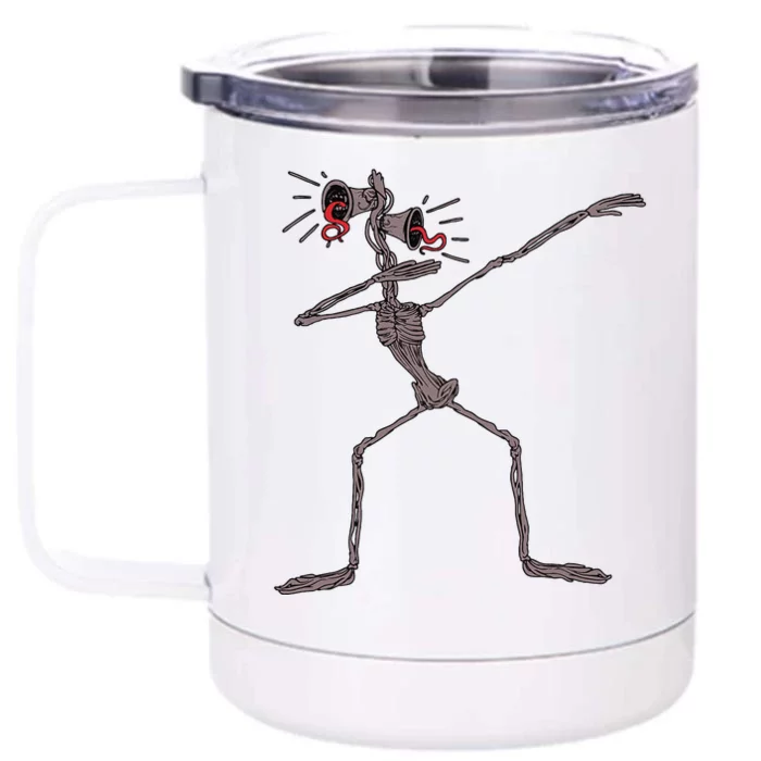 Funny Dabbing Siren Head Halloween Meme Gifts Front & Back 12oz Stainless Steel Tumbler Cup