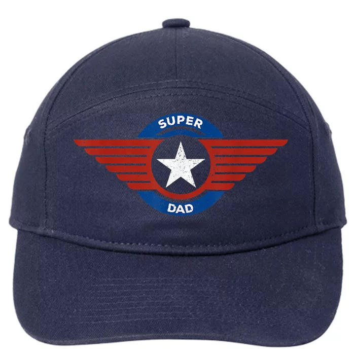 Father's Day Super Hero Dad Father And Protector 7-Panel Snapback Hat