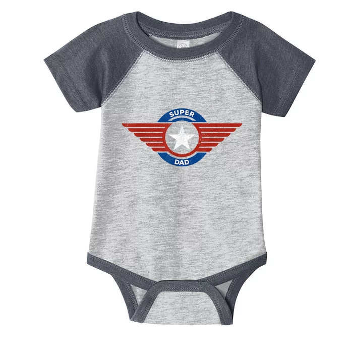 Father's Day Super Hero Dad Father And Protector Infant Baby Jersey Bodysuit