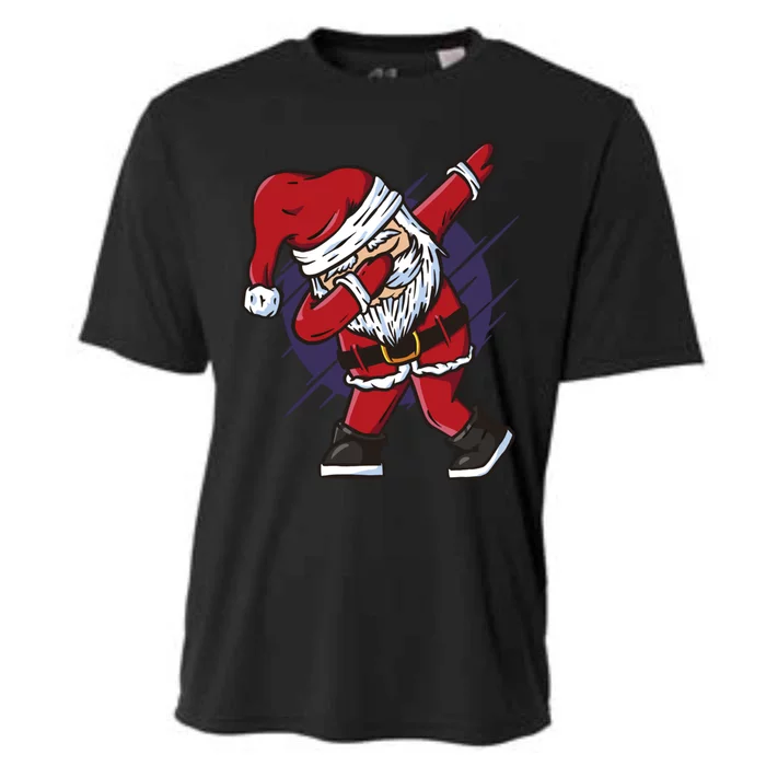 Funny Dabbing Santa Claus Dab Color Christmas Holiday Dance Cool Gift Cooling Performance Crew T-Shirt