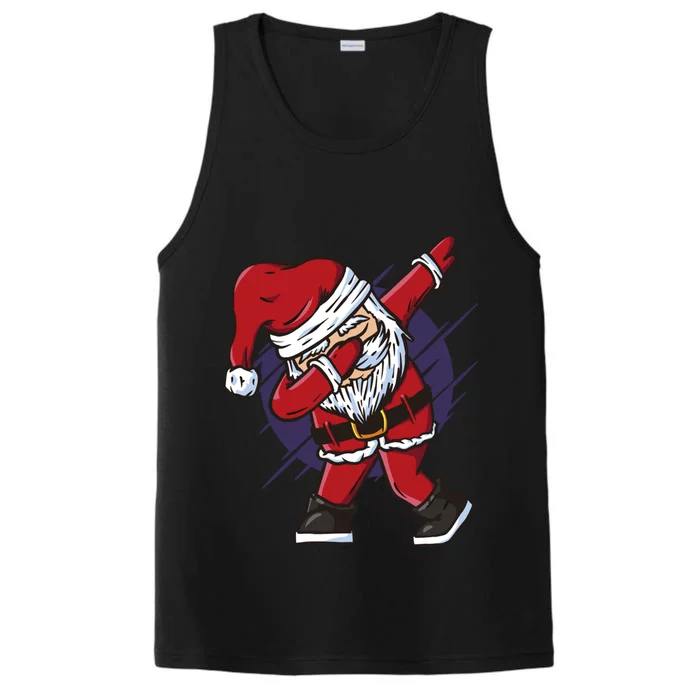 Funny Dabbing Santa Claus Dab Color Christmas Holiday Dance Cool Gift Performance Tank