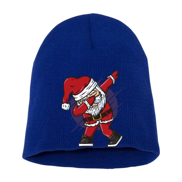 Funny Dabbing Santa Claus Dab Color Christmas Holiday Dance Cool Gift Short Acrylic Beanie