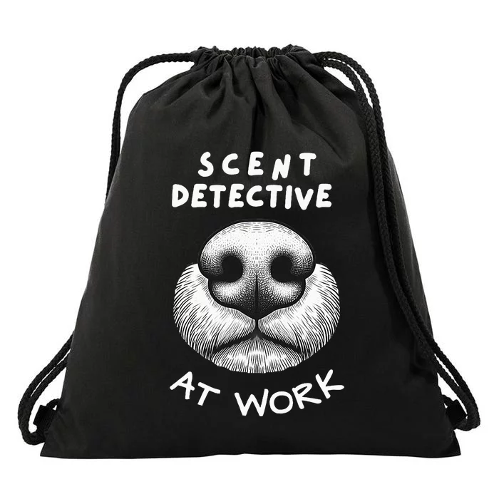 Fun Dog Scent Design Scent Detective At Work Drawstring Bag