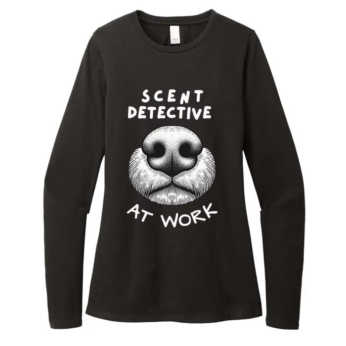 Fun Dog Scent Design Scent Detective At Work Womens CVC Long Sleeve Shirt