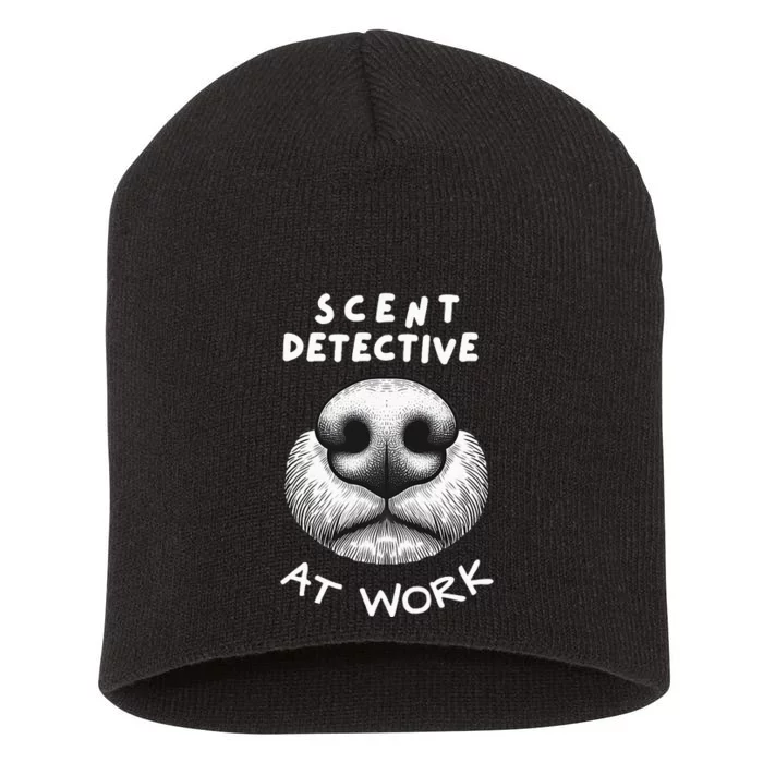 Fun Dog Scent Design Scent Detective At Work Short Acrylic Beanie