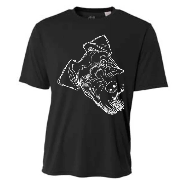 Funny Dog Schnauzer Cooling Performance Crew T-Shirt