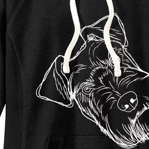 Funny Dog Schnauzer Women's Fleece Hoodie