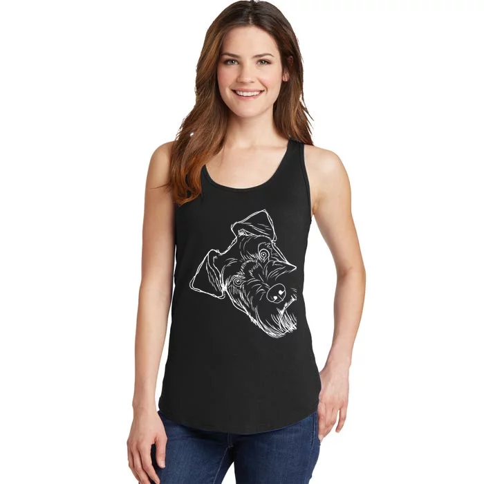 Funny Dog Schnauzer Ladies Essential Tank