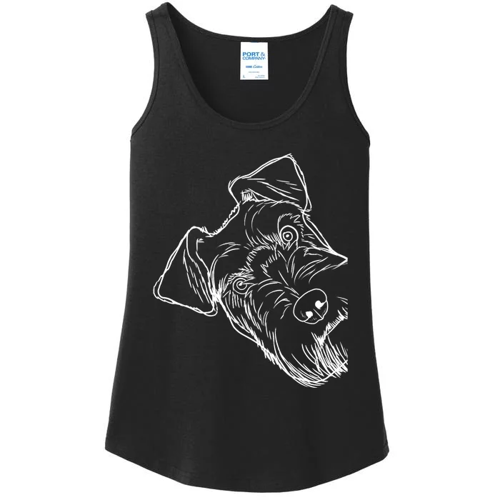 Funny Dog Schnauzer Ladies Essential Tank