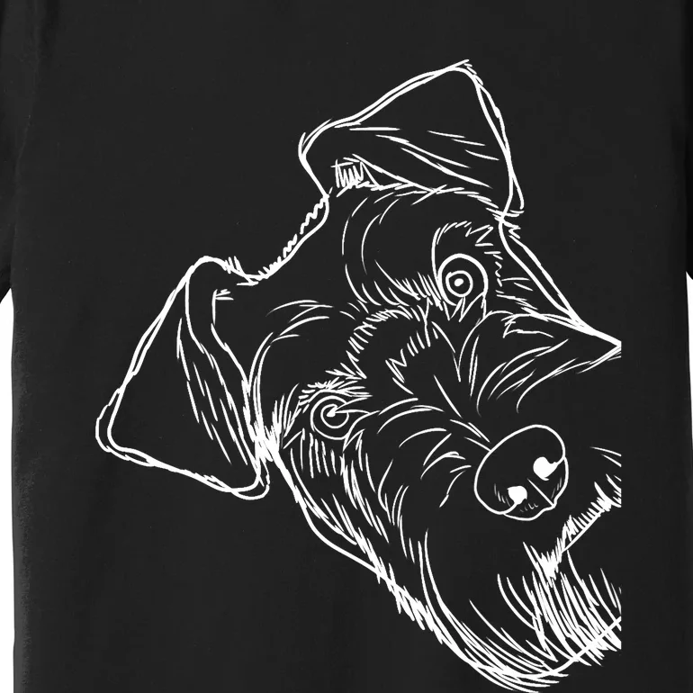 Funny Dog Schnauzer Premium T-Shirt