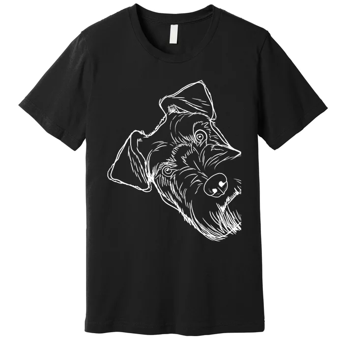 Funny Dog Schnauzer Premium T-Shirt