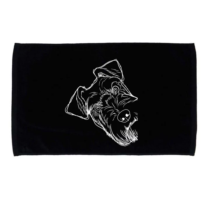 Funny Dog Schnauzer Microfiber Hand Towel