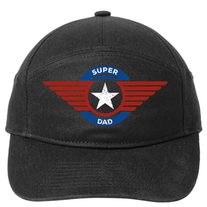 Father's Day Super Hero Dad Father and Protector 7-Panel Snapback Hat