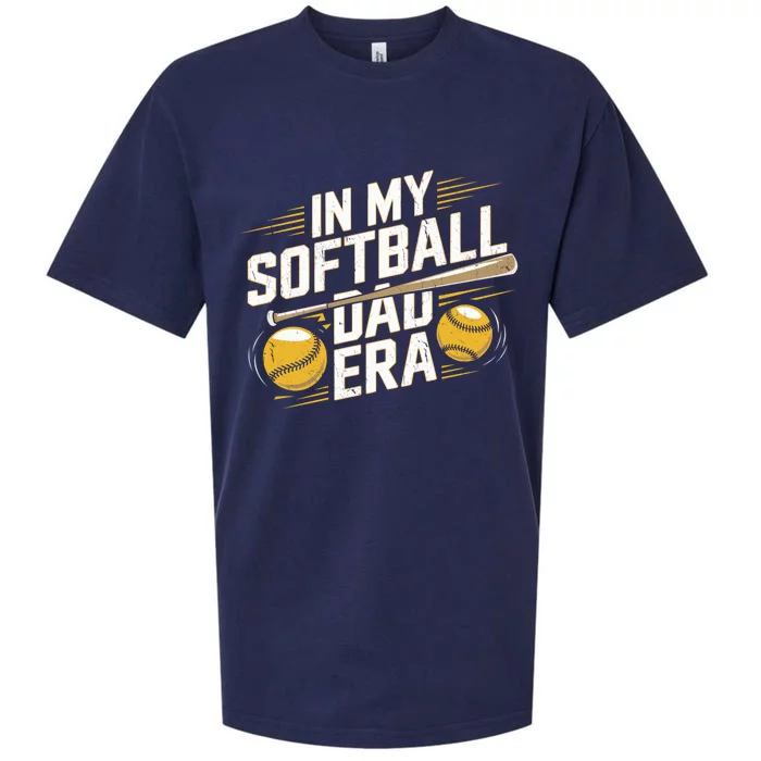 FatherS Day Softball In My Softball Dad Era Softball Dads Gift Sueded Cloud Jersey T-Shirt