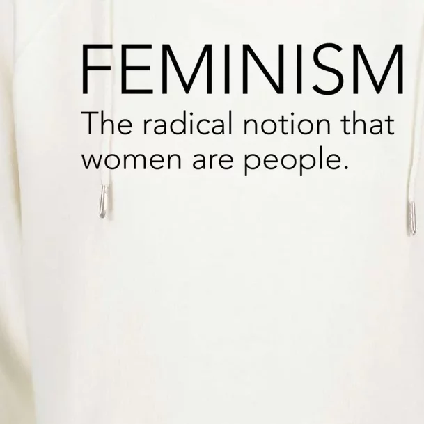 Feminism Definition Strong And Equal Rights Gift Womens Funnel Neck Pullover Hood