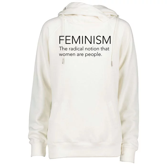 Feminism Definition Strong And Equal Rights Gift Womens Funnel Neck Pullover Hood