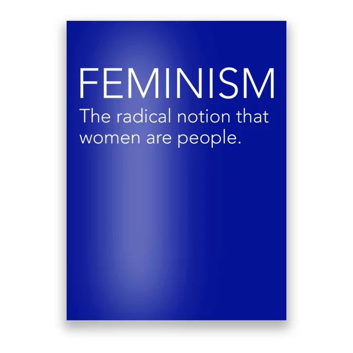 Feminism Definition Strong And Equal Rights Gift Poster