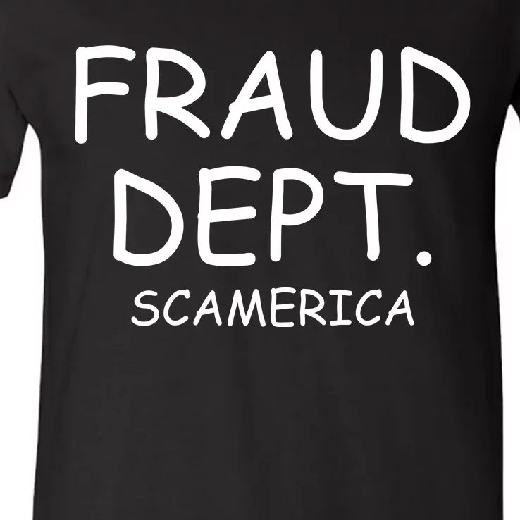 Fraud Dept Scam America V-Neck T-Shirt