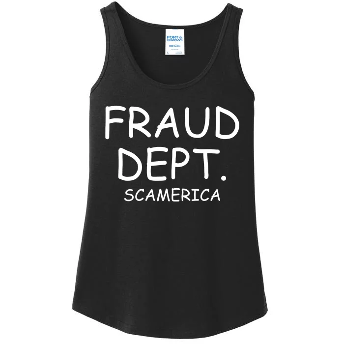 Fraud Dept Scam America Ladies Essential Tank