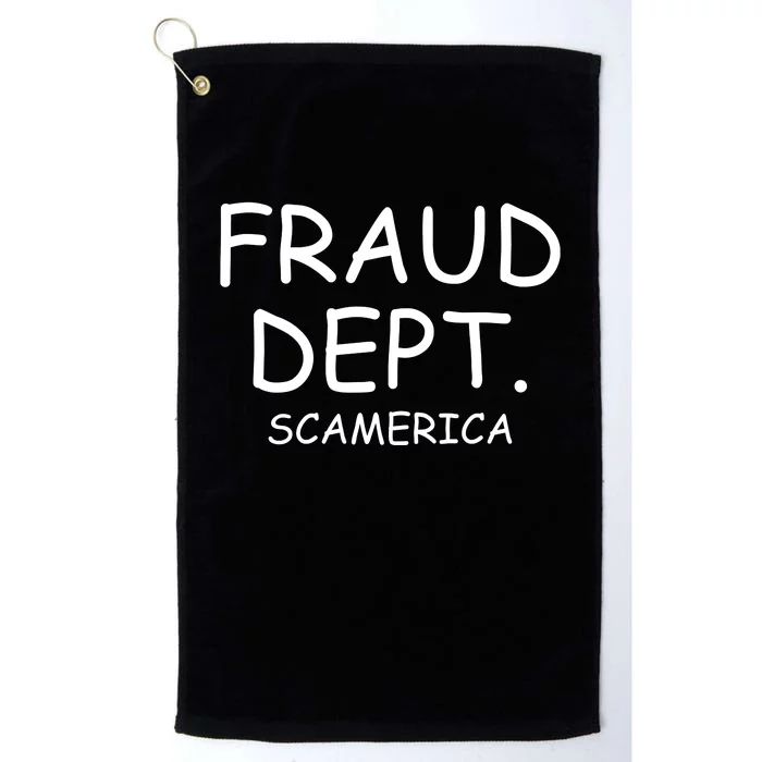 Fraud Dept Scam America Platinum Collection Golf Towel