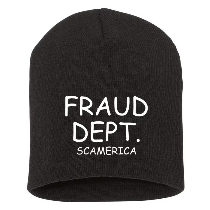 Fraud Dept Scam America Short Acrylic Beanie