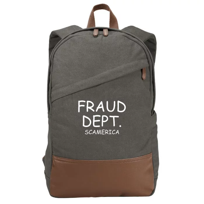 Fraud Dept Scam America Cotton Canvas Backpack