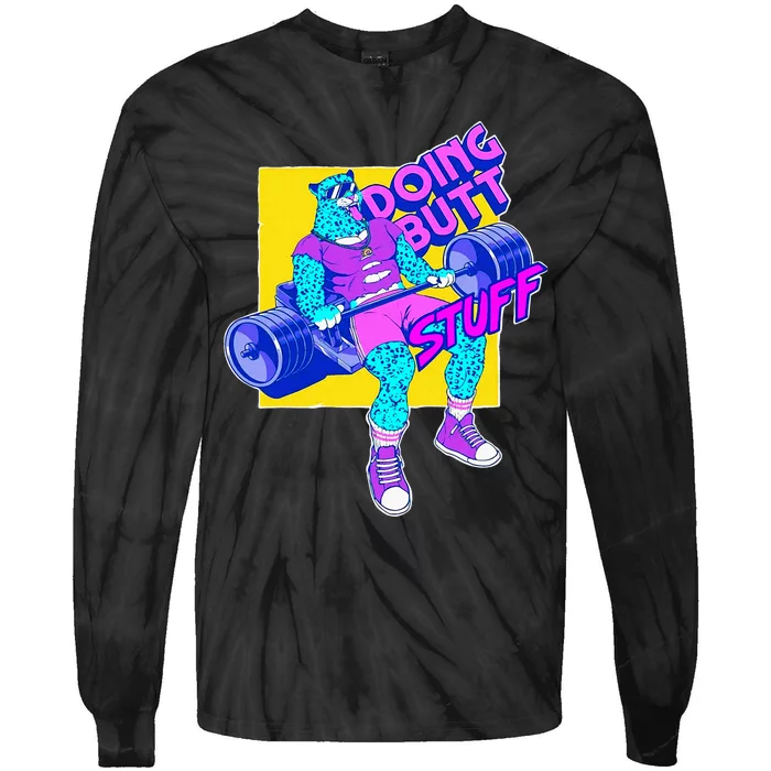 Funny Doing Stuff Workout Bodybuilding Fitness Gym Muscle Tie-Dye Long Sleeve Shirt