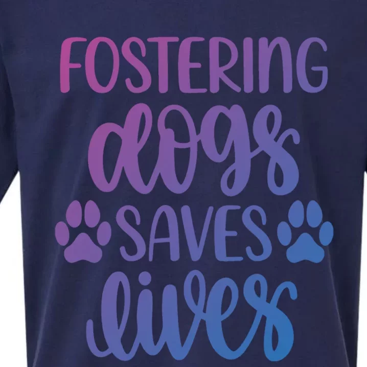 Fostering Dogs Saves Lives Great Gift Sueded Cloud Jersey T-Shirt