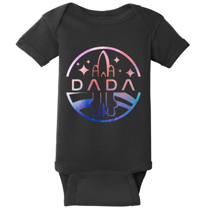 Funny Dada Space Astronaut Rocket Birthday Party Baby Bodysuit