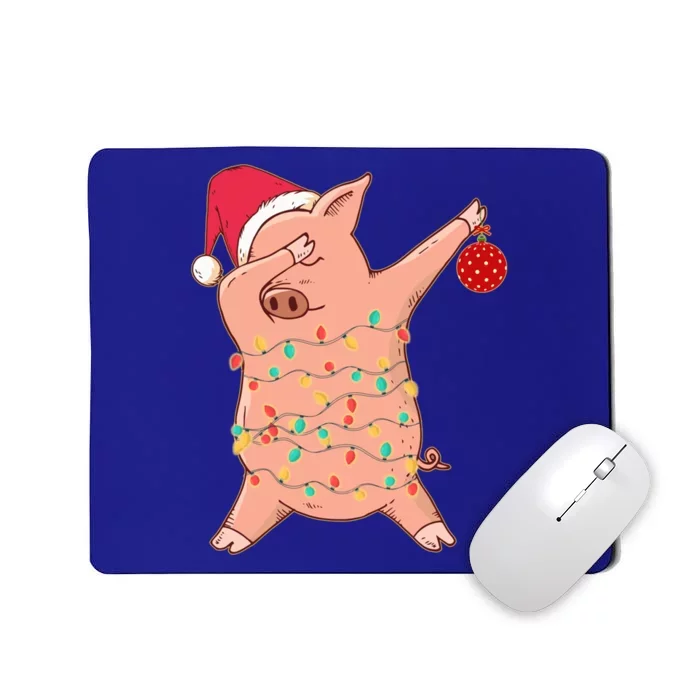 Funny Dabbing Santa Pig Santa Hat Pig Lover Christmas Cool Gift Mousepad