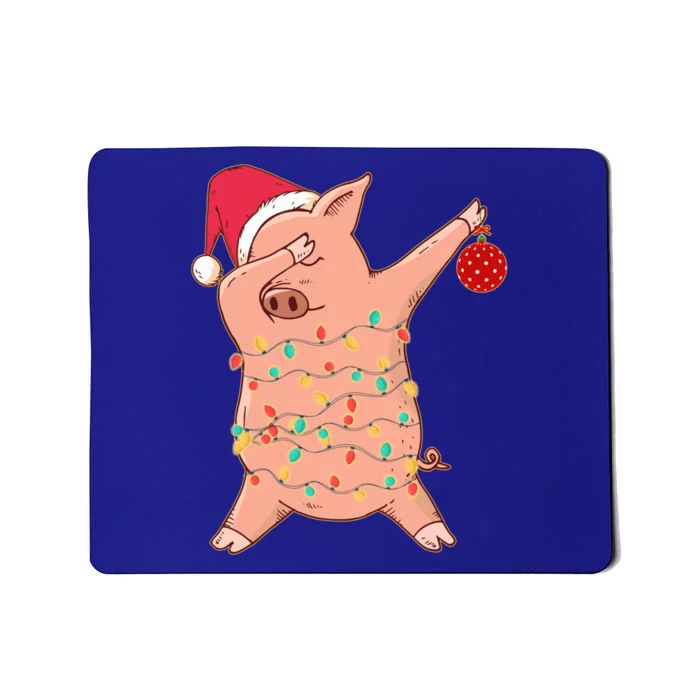 Funny Dabbing Santa Pig Santa Hat Pig Lover Christmas Cool Gift Mousepad