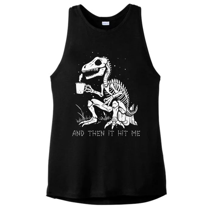 Funny Dinosaur Skeleton Costume Goth Women Halloween Ladies Tri-Blend Wicking Tank