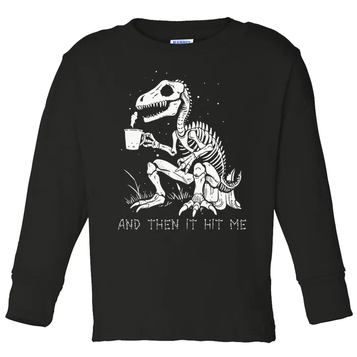 Funny Dinosaur Skeleton Costume Goth Women Halloween Toddler Long Sleeve Shirt